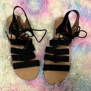 Qupid lace up sandal